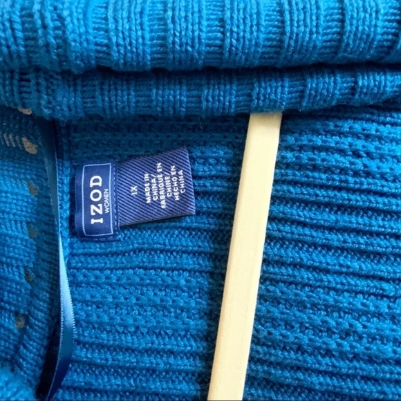 𝅺izod Cardigan with short sleeves. Size 2X - Picture 5 of 6